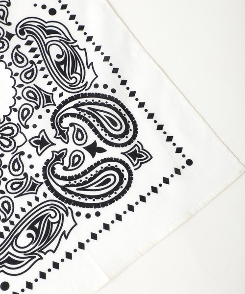 X-girl（エックスガール）の「BANDANA SET（バンダナ/スカーフ・レディース・ホワイト/マルチ/ブラック・ONE SIZE）」の5枚目の写真