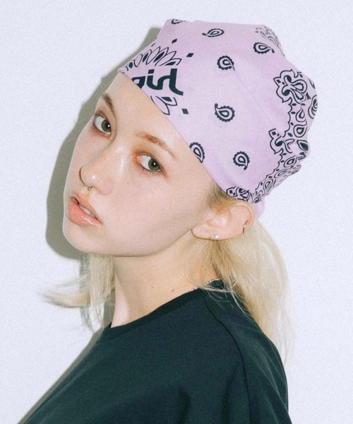 X-girl（エックスガール）の「BANDANA SET（バンダナ/スカーフ・レディース・ホワイト/マルチ/ブラック・ONE SIZE）」の14枚目の写真