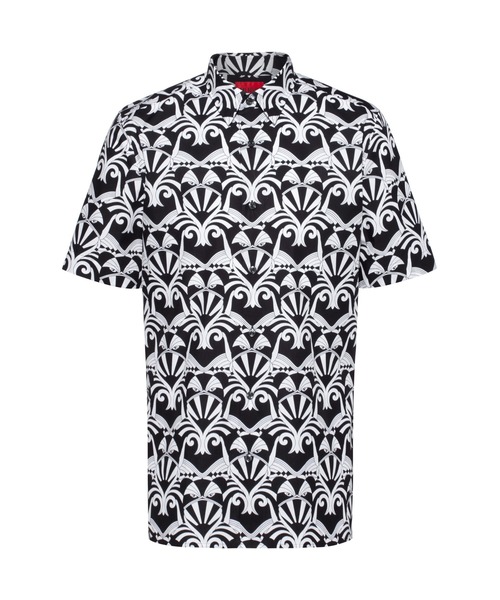 HUGO(ヒューゴ)の「オールオーバープリント リラックスフィット シャツ(シャツ/ブラウス・メンズ・ブラック・S/M/L/XL/XS)」の5枚目の写真