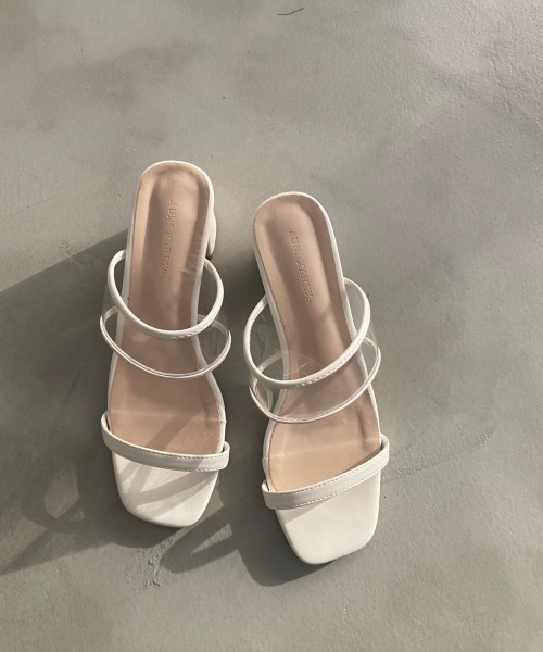 Aunt Marie's（アントマリーズ）の「パイピングクリアサンダル / AUNT MARIE'S（サンダル・レディース・アイボリー/ブラック/ベージュ・SMALL/MEDIUM/LARGE）」の10枚目の写真