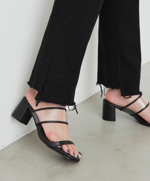 Aunt Marie's（アントマリーズ）の「パイピングクリアサンダル / AUNT MARIE'S（サンダル・レディース・アイボリー/ブラック/ベージュ・SMALL/MEDIUM/LARGE）」の5枚目の写真