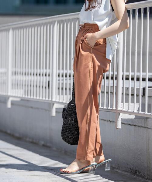 coen（コーエン）の「接触冷感ストレッチジョガーパンツ#（その他パンツ・レディース・オリーブ/シャーベット/コバルトブルー/ダークグレー・MEDIUM/SMALL/LARGE）」の4枚目の写真