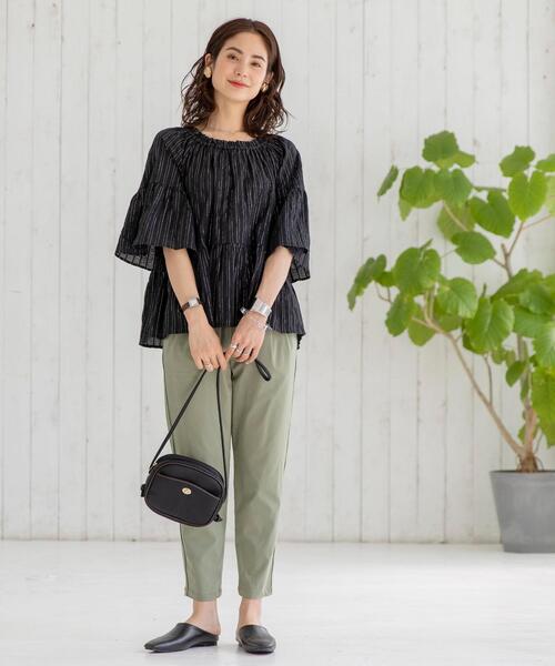 coen（コーエン）の「接触冷感ストレッチジョガーパンツ#（その他パンツ・レディース・オリーブ/シャーベット/コバルトブルー/ダークグレー・MEDIUM/SMALL/LARGE）」の20枚目の写真