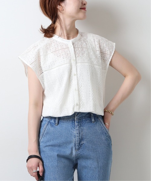 Spick & Span（スピックアンドスパン）の「ブロイダーレースフレンチブラウス◆（シャツ/ブラウス・レディース・ブラウン/ホワイト・FREE）」の19枚目の写真