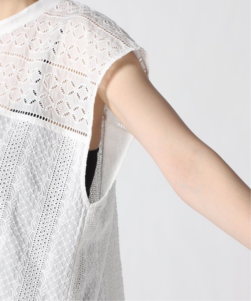 Spick & Span（スピックアンドスパン）の「ブロイダーレースフレンチブラウス◆（シャツ/ブラウス・レディース・ブラウン/ホワイト・FREE）」の6枚目の写真