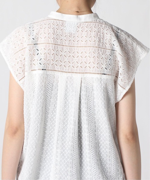 Spick & Span（スピックアンドスパン）の「ブロイダーレースフレンチブラウス◆（シャツ/ブラウス・レディース・ブラウン/ホワイト・FREE）」の14枚目の写真