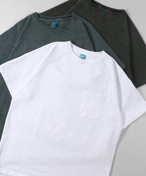 Good On（グッドオン）の「【0】【Good On/グッドオン】ヘビーウェイト ラグラン ポケット付Tシャツ（Tシャツ/カットソー・メンズ・ホワイト/ブラック/ネイビー/ブルー・M/L/XL）」の2枚目の写真