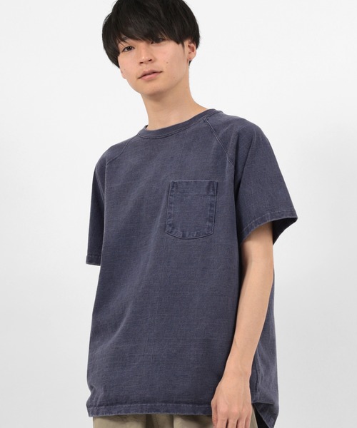 Good On（グッドオン）の「【0】【Good On/グッドオン】ヘビーウェイト ラグラン ポケット付Tシャツ（Tシャツ/カットソー・メンズ・ホワイト/ブラック/ネイビー/ブルー・M/L/XL）」の7枚目の写真