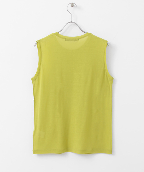 KBF+(ケービーエフプラス)の「KBF+ シアーノースリーブ(Tシャツ/カットソー・レディース・ブラック/グレー系その他/グリーン系その他・ONE)」の15枚目の写真