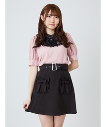 Ank Rouge（アンクルージュ）の「リボンフリルポケット台形スカート（スカート）」