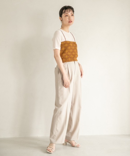 LOWRYS FARM（ローリーズファーム）の「キカガラベアトップ　942415（キャミソール・レディース・ブラック/イエロー/グリーン・FREE）」の16枚目の写真