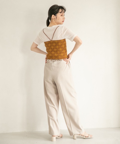 LOWRYS FARM（ローリーズファーム）の「キカガラベアトップ　942415（キャミソール・レディース・ブラック/イエロー/グリーン・FREE）」の10枚目の写真