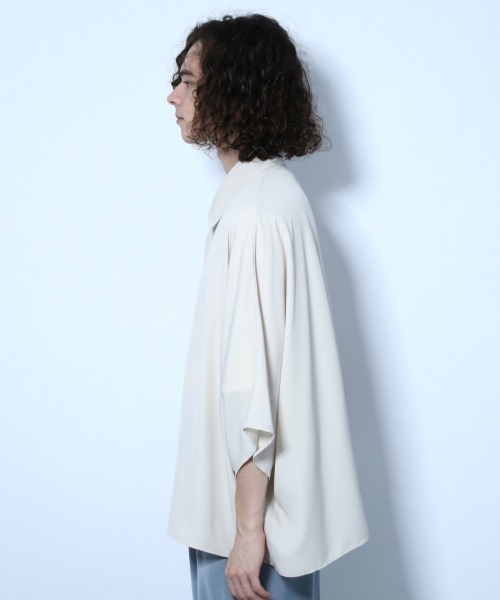 HARE(ハレ)の「ドルマンBIGシャツ(HARE)(シャツ/ブラウス・メンズ・ライトブルー/ブラック/チャコールグレー/オフホワイト/ボルドー・FREE)」の14枚目の写真