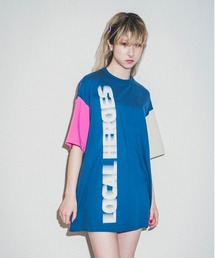 LOCAL HEROES | BLUR COLORBLOCK T-SHIRT DRESS(Tシャツ/カットソー)