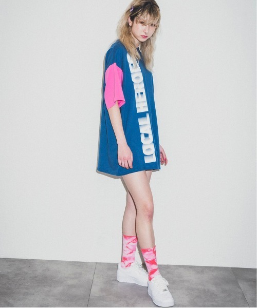 LOCAL HEROES（ローカルヒーローズ）の「BLUR COLORBLOCK T-SHIRT DRESS（Tシャツ/カットソー・レディース・ネイビー・L/XS/S/M）」の3枚目の写真
