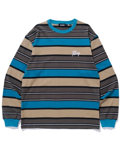XLARGE ストライプ 長袖カットソー メンズ Lサイズ 【公式通販】
