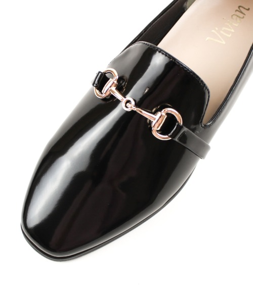 VIVIAN（ヴィヴィアン）の「スクエアトゥビット付きレインローファーシューズ（レインシューズ・レディース・ベージュ/ブラック/ダークブラウン・M/LL/S/XL/L）」の16枚目の写真