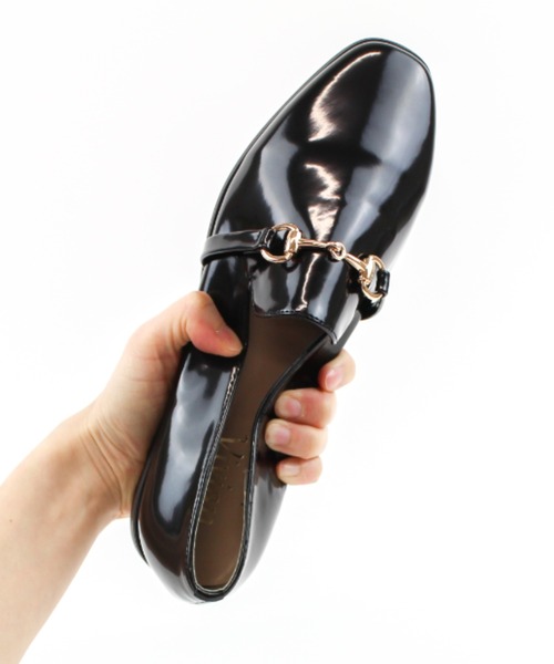 VIVIAN（ヴィヴィアン）の「スクエアトゥビット付きレインローファーシューズ（レインシューズ・レディース・ベージュ/ブラック/ダークブラウン・M/LL/S/XL/L）」の20枚目の写真