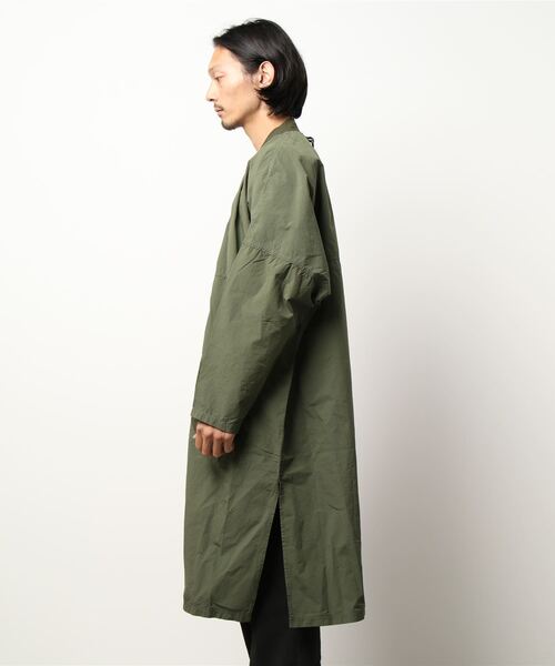 FDMTL(ファンダメンタル)の「【 FDMTL / ファンダメンタル 】 HAORI LONG CARDIGAN 羽織ロングカーディガン(カーディガン/ボレロ・メンズ・カーキ・2/4/3)」の2枚目の写真