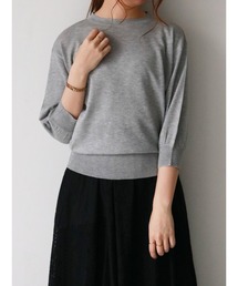 ボリューム袖ニットプルオーバー