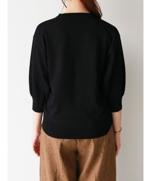 Te chichi（テチチ）の「ボリューム袖ニットプルオーバー（ニット/セーター・レディース・ベージュ/オフホワイト/ブラック/グレー・ﾌﾘ-）」の8枚目の写真