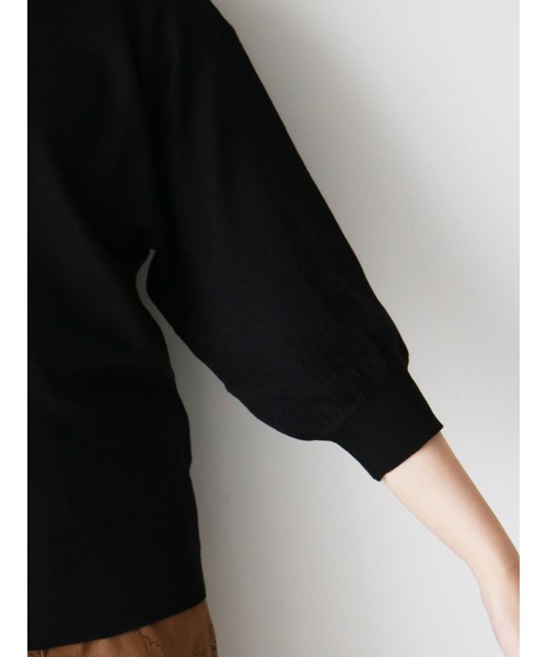 Te chichi（テチチ）の「ボリューム袖ニットプルオーバー（ニット/セーター・レディース・ベージュ/オフホワイト/ブラック/グレー・ﾌﾘ-）」の10枚目の写真