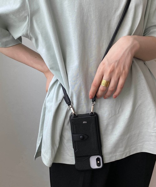 tov（トーヴ）の「【iphoneX/Xs/11pro対応】ミラーカード付スマホケース（スマホケース/カバー・レディース・ブラック/パープル/アイボリー/グレイッシュベージュ/キャメル/ベージュ/オレンジ/モカ・ONESIZE/FREE）」の16枚目の写真