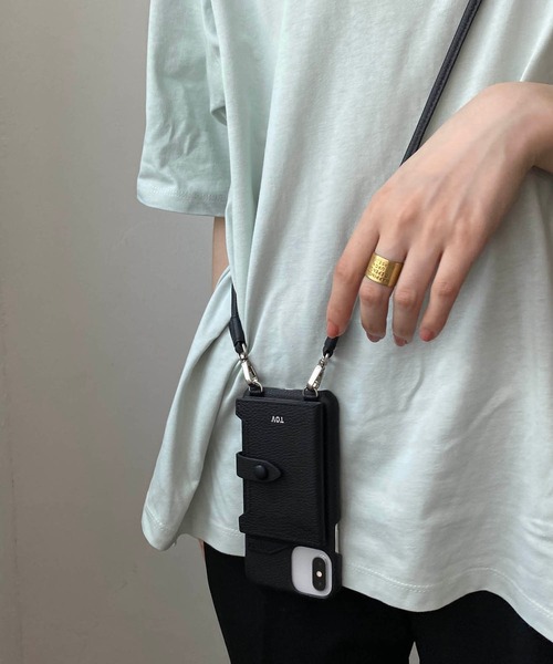 tov（トーヴ）の「【iphoneX/Xs/11pro対応】ミラーカード付スマホケース（スマホケース/カバー・レディース・ブラック/パープル/アイボリー/グレイッシュベージュ/キャメル/ベージュ/オレンジ/モカ・ONESIZE/FREE）」の18枚目の写真