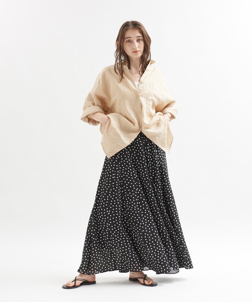 Rouge vif Anna(ルージュヴィフアンナ)の「麻ボリュームシャツ(シャツ/ブラウス・レディース・ホワイト/ベージュ/ブラック・フリー)」の21枚目の写真