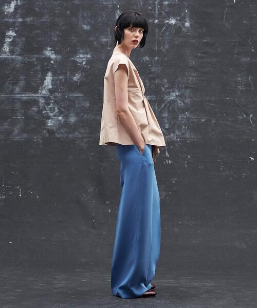 Drawer（ドゥロワー）の「＜Drawer（ドゥロワー）＞ シルクジョーゼットバックギャザーパンツ（その他パンツ・レディース・ピンク/コバルトブルー・36/34/40/38）」の7枚目の写真