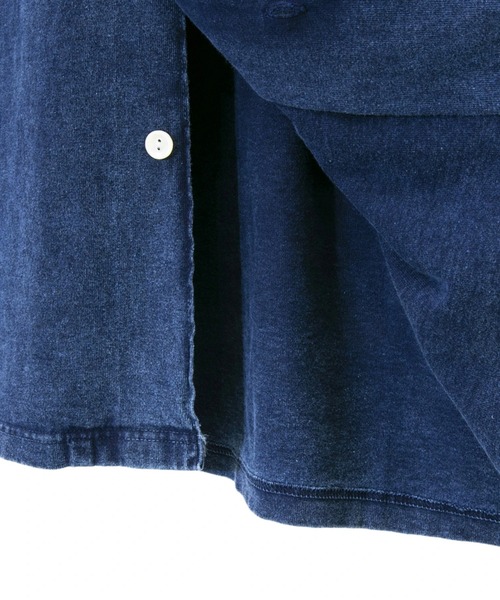 Good On（グッドオン）の「Good On/グッドオン　S/S OPEN TEE SHIRTS INDIGO SHAVE（シャツ/ブラウス・メンズ・ブルー系その他・MEDIUM/LARGE/X-LARGE）」の4枚目の写真