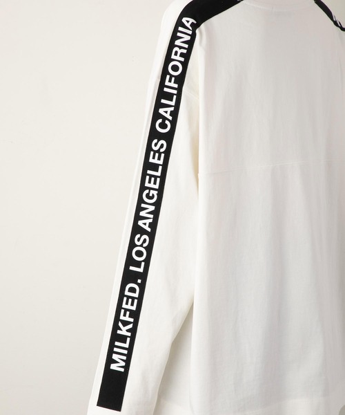 MILKFED.（ミルクフェド）の「SHOULDER TAPE LOGO TOP（Tシャツ 