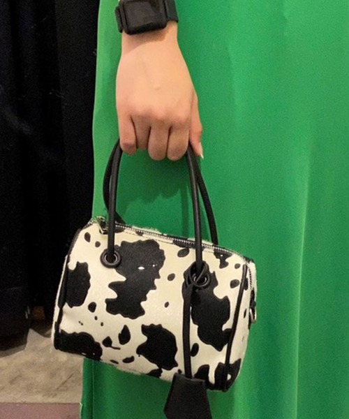 WEGO（ウィゴー）の「WEGO/ハラコミニボストンショルダー（ショルダーバッグ・レディース・ブラック/ブラウン・FREE）」の2枚目の写真