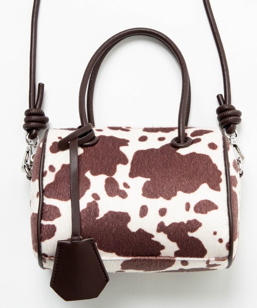 WEGO（ウィゴー）の「WEGO/ハラコミニボストンショルダー（ショルダーバッグ・レディース・ブラック/ブラウン・FREE）」の4枚目の写真