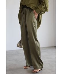 Bonjour Sagan | 【2021-2022 A/W 新作】サテンドロストイージーパンツ(その他パンツ)