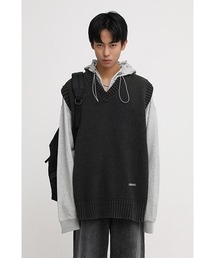 【MASONPRINCE】Oversized 5 color cotton knit vest BM2206