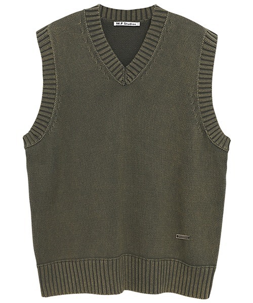 MASONPRINCE（メイソンプリンス）の「【MASONPRINCE】Oversized 5 color cotton knit vest BM2206（ニット/セーター・メンズ・ダークグレー/グレー/アイボリー/カーキ/ライトブルー・L/M/S）」の13枚目の写真