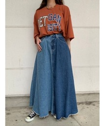 RODEO CROWNS WIDE BOWL | タックデニムマキシスカート(デニムスカート)