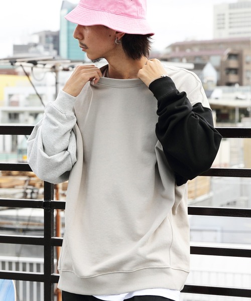 ８(eight)（エイト）の「引き揃えクルーネックスウェット（スウェット・メンズ・チャコールグレー/ブラック/ネイビー/オフホワイト/グリーン/ヘザーグレー/ブラック系その他/グレー系その他/グレイッシュベージュ/ホワイト系その他2/ブルー・MEDIUM/LARGE）」の8枚目の写真