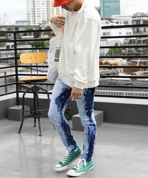 ８(eight)（エイト）の「引き揃えクルーネックスウェット（スウェット・メンズ・チャコールグレー/ブラック/ネイビー/オフホワイト/グリーン/ヘザーグレー/ブラック系その他/グレー系その他/グレイッシュベージュ/ホワイト系その他2/ブルー・MEDIUM/LARGE）」の21枚目の写真