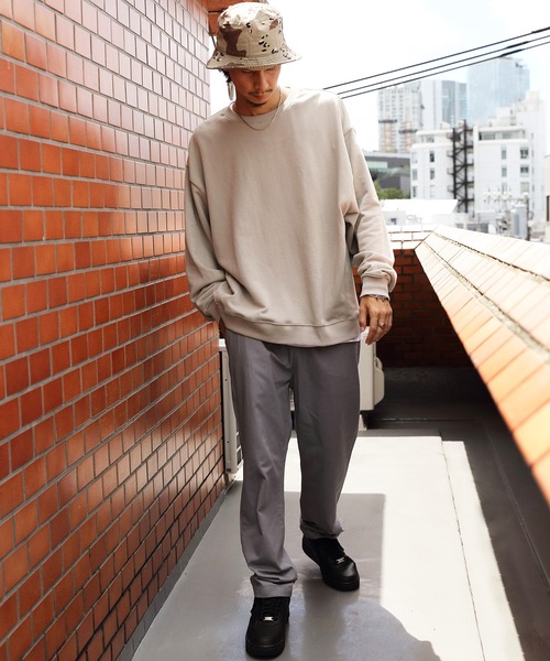 ８(eight)（エイト）の「引き揃えクルーネックスウェット（スウェット・メンズ・チャコールグレー/ブラック/ネイビー/オフホワイト/グリーン/ヘザーグレー/ブラック系その他/グレー系その他/グレイッシュベージュ/ホワイト系その他2/ブルー・MEDIUM/LARGE）」の14枚目の写真