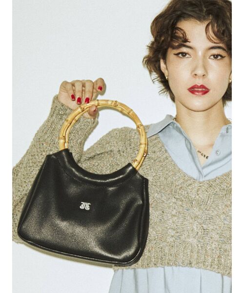 jouetie(ジュエティ)の「バンブーハンドル BAG(ハンドバッグ・レディース・ブラック/ピンク/ブルー・FREE)」の17枚目の写真