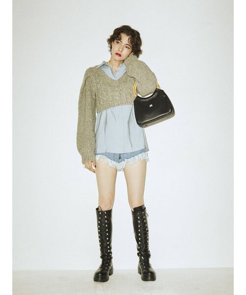 jouetie(ジュエティ)の「バンブーハンドル BAG(ハンドバッグ・レディース・ブラック/ピンク/ブルー・FREE)」の8枚目の写真