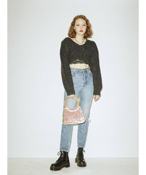 jouetie(ジュエティ)の「バンブーハンドル BAG(ハンドバッグ・レディース・ブラック/ピンク/ブルー・FREE)」の15枚目の写真