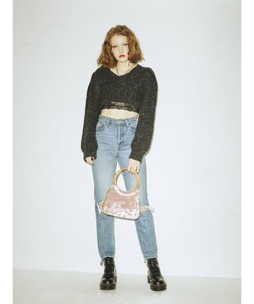 jouetie(ジュエティ)の「バンブーハンドル BAG(ハンドバッグ・レディース・ブラック/ピンク/ブルー・FREE)」の4枚目の写真