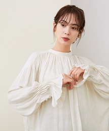 ROPE' | カッセンサテンピンタックスリーブブラウス(シャツ/ブラウス)