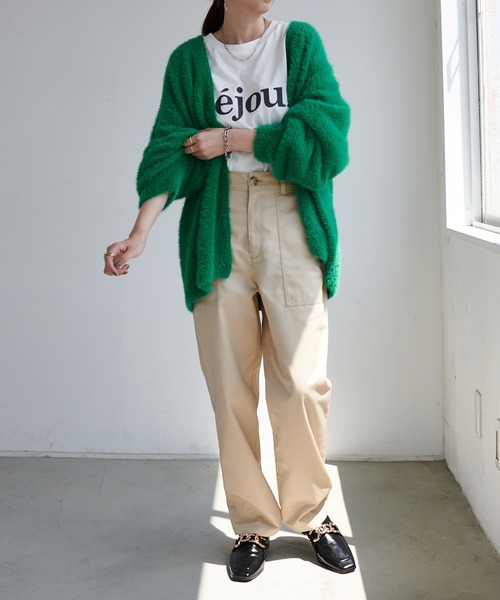 DISCOAT（ディスコート）の「シャギーカーディガン（カーディガン/ボレロ・レディース・パープル/グリーン/アイボリー/モカ/イエロー・FREE）」の21枚目の写真