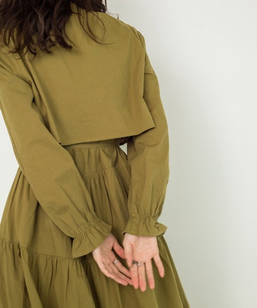 w closet(ダブルクローゼット)の「【新色追加】ティアードワンピース(ワンピース・レディース・チャコールグレー/ブラック/カーキ/オレンジ/グリーン系その他/モカ/オフホワイト/グリーン/ライトグリーン・FREE)」の21枚目の写真