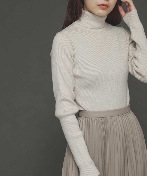 SENSE OF PLACE by URBAN RESEARCH(センスオブプレイスバイアーバンリサーチ)の「ストレッチリブタートルネックセーター(ニット/セーター・レディース・ブラック/ブラウン/ピンク/アイボリー・ONE)」の6枚目の写真