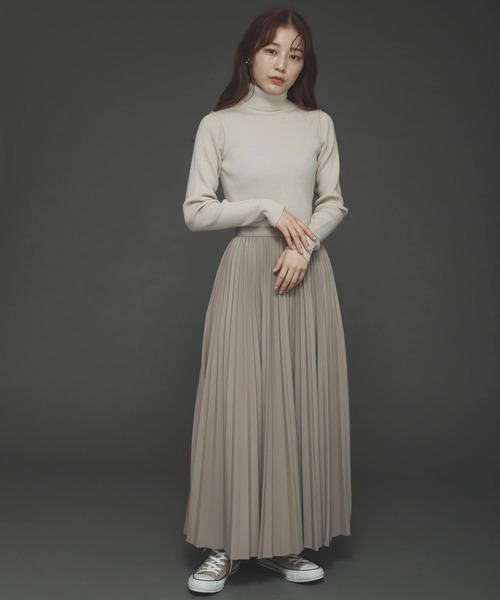 SENSE OF PLACE by URBAN RESEARCH(センスオブプレイスバイアーバンリサーチ)の「ストレッチリブタートルネックセーター(ニット/セーター・レディース・ブラック/ブラウン/ピンク/アイボリー・ONE)」の11枚目の写真